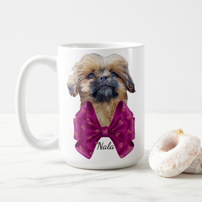 Adorable Nala Shih Tzu Puppy Dog  Coffee Mug (With Donut)