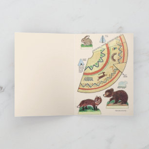 Adorable Native American Indian Art Replica Card
