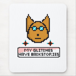 Adorable Nerd Puppy with Glasses Mouse Pad