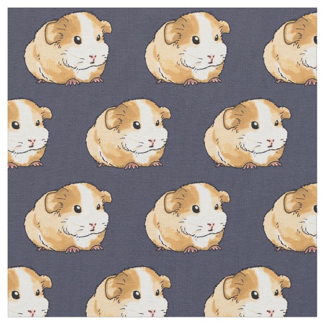 adorable new guinea pig fabric (Close Up)