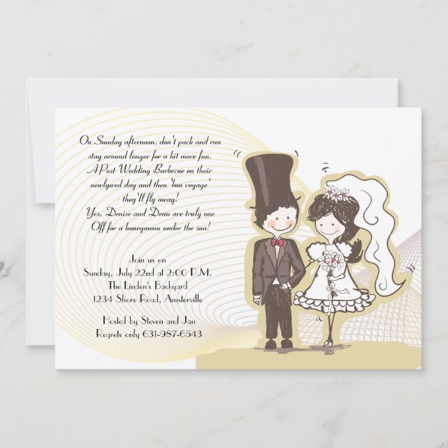 Adorable Newlyweds Post Wedding Invitation (Front)