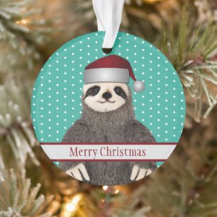 Adorable Noël Père Noël Sloth mignonne animal enfa