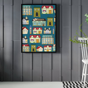 Adorable nursery art l School l Navy blue Poster