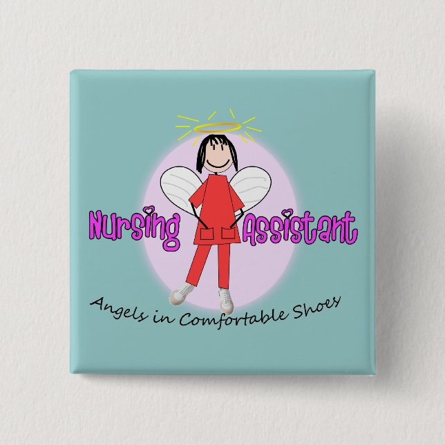 Adorable Nursing Assistant Gifts 2 Inch Square Button (Front)