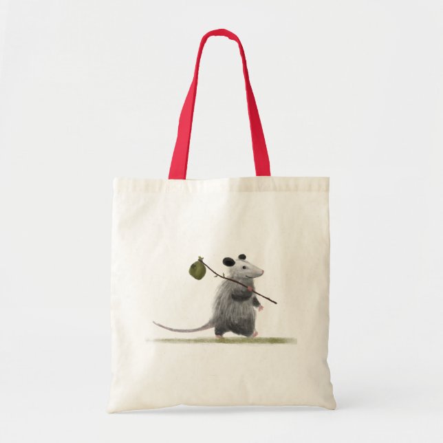 Adorable Opossum Hobo Tote Bag (Front)