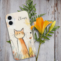 Adorable Orange Cat Illustration Personalized