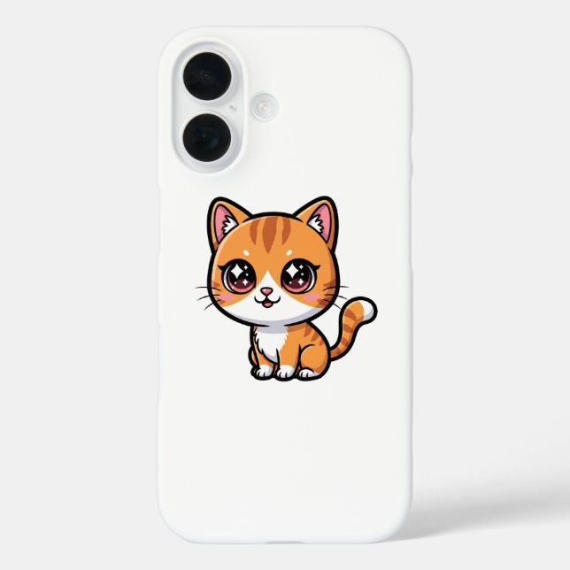 Adorable Orange Tabby Cartoon Cat Case-Mate iPhone Case (Back)