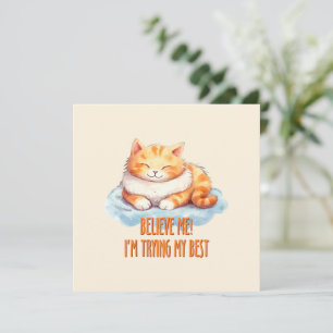 Adorable Orange Tabby Cat- I'm Trying My Best
