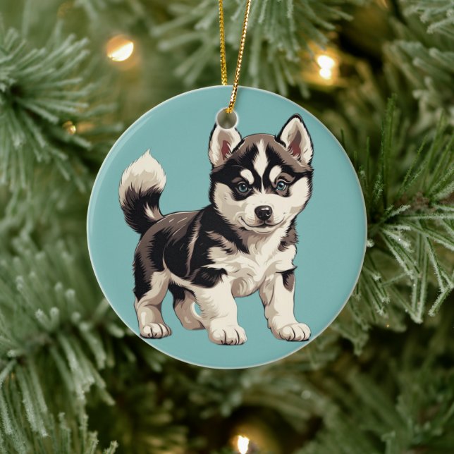 adorable ornement Huksy (Arbre)