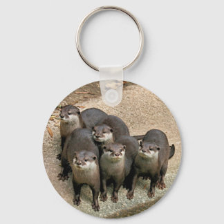 Adorable Otter Family Keychain