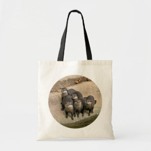 Adorable Otter Family Tote Bag