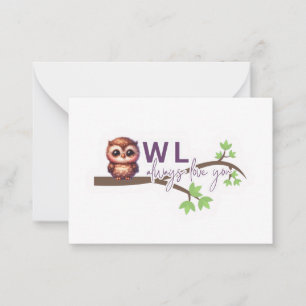 Adorable Owl Design Card