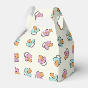 Adorable Pacifier Gender Reveal Baby Shower Favor Box