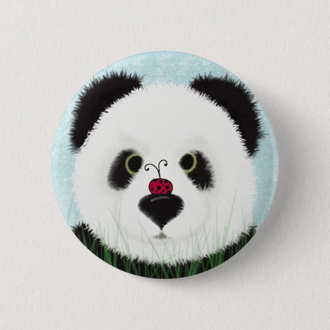 Adorable Panda Bear 2 Inch Round Button (Front)