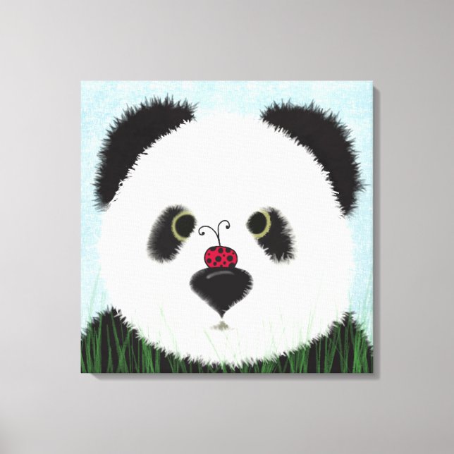 Adorable Panda Bear Canvas Print (Front)