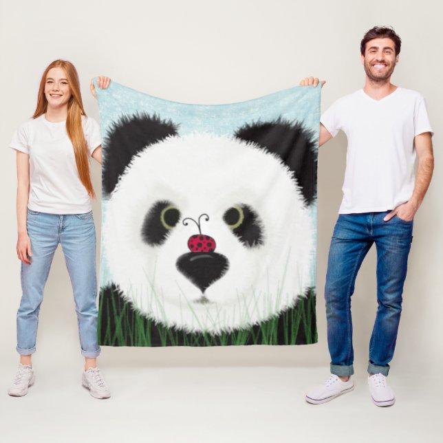 Adorable Panda Bear Fleece Blanket (In Situ)
