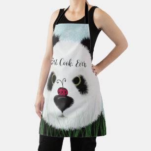 Adorable Panda Bear Painting Adult Apron