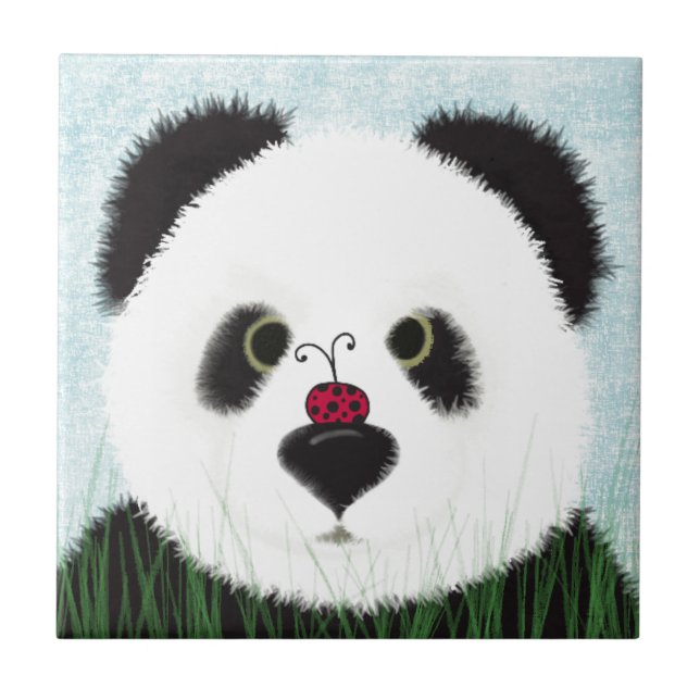 Adorable Panda Bear Tile (Front)