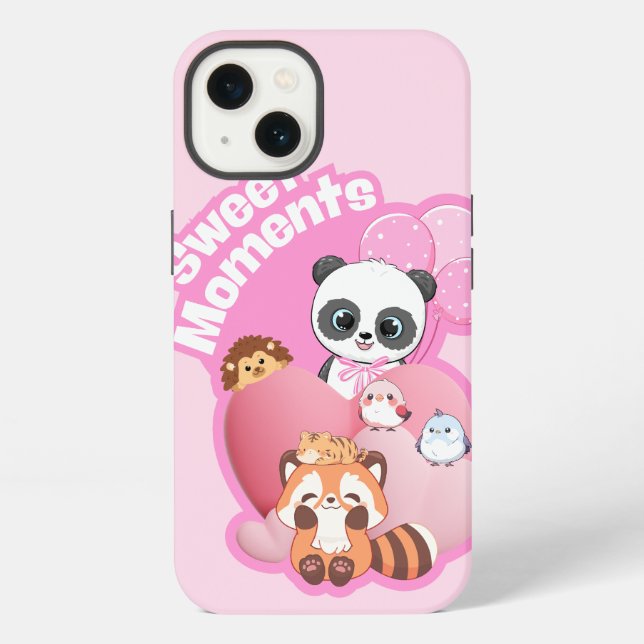 Adorable Panda & Friends Design iPhone Case (Back)