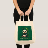 Adorable Panda Hugging Bamboo Cute Cartoon Green