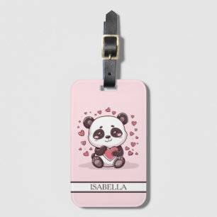 Adorable Panda Love - Personalized Luggage Tag