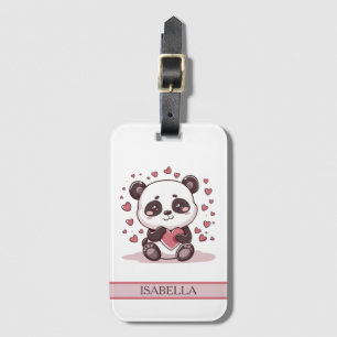 Adorable Panda Love - Personalized Luggage Tag