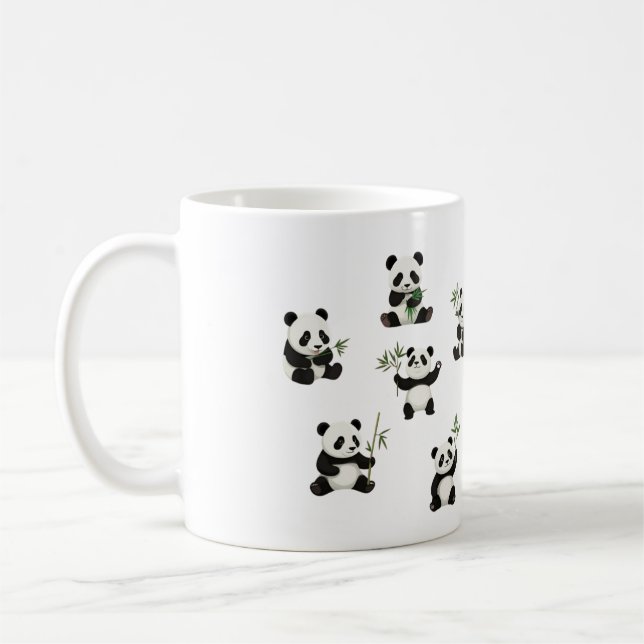 Adorable Panda Mug avec Bamboo Design Cup (Gauche)