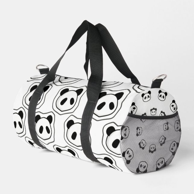 Adorable Panda Pattern Duffle Bag (Right Corner)