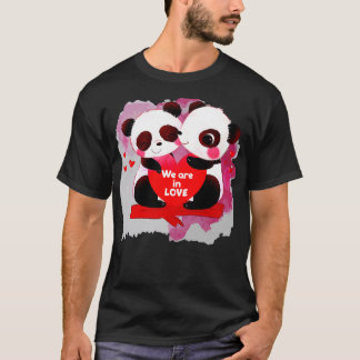 Adorable pandas in love T-Shirt