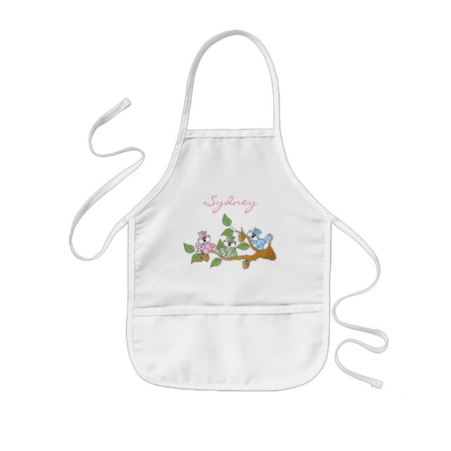 Adorable Pastel Coloured Squirrels | Personalize Kids Apron (Front)