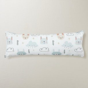 Adorable pastel doll pattern kids body pillow