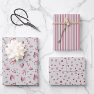 Adorable Pastel Pinks Wrapping Paper Sheets