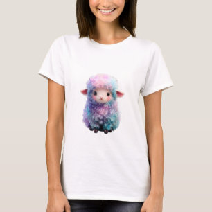 Adorable Pastel Rainbow Sheep Illustration Women T-Shirt