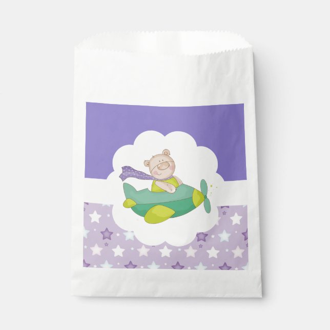 Adorable Pastel Teddy Bear   Favour Bag (Front)