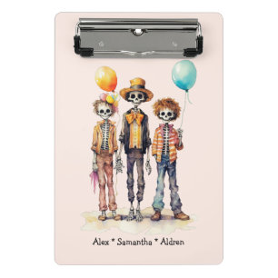 Adorable Pastel Zombie Trio - Cute Halloween (2) Mini Clipboard
