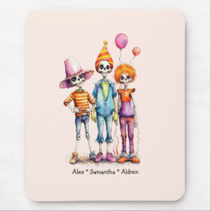 Adorable Pastel Zombie Trio - Cute Halloween (3) Mouse Pad