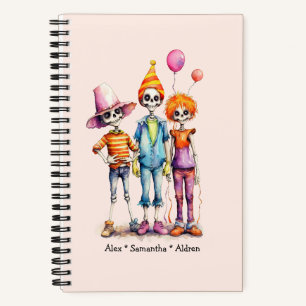 Adorable Pastel Zombie Trio - Cute Halloween (3) Notebook