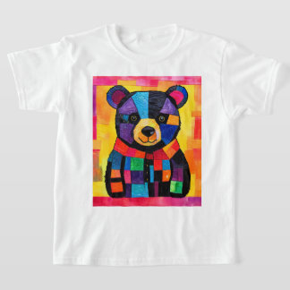 Adorable patchwork bear  T-Shirt