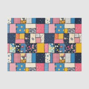 Adorable Patchwork Design, Playful Pattern Tissue Paper