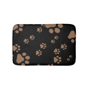 Adorable Paw Print Pattern Bath Mat