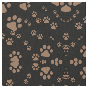 Adorable Paw Print Pattern Fabric