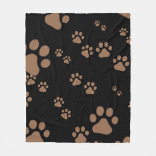 Adorable Paw Print Pattern Fleece Blanket