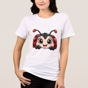 Adorable Peekaboo Ladybug Tri-Blend Shirt