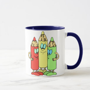 Adorable Pencil Characters Mug