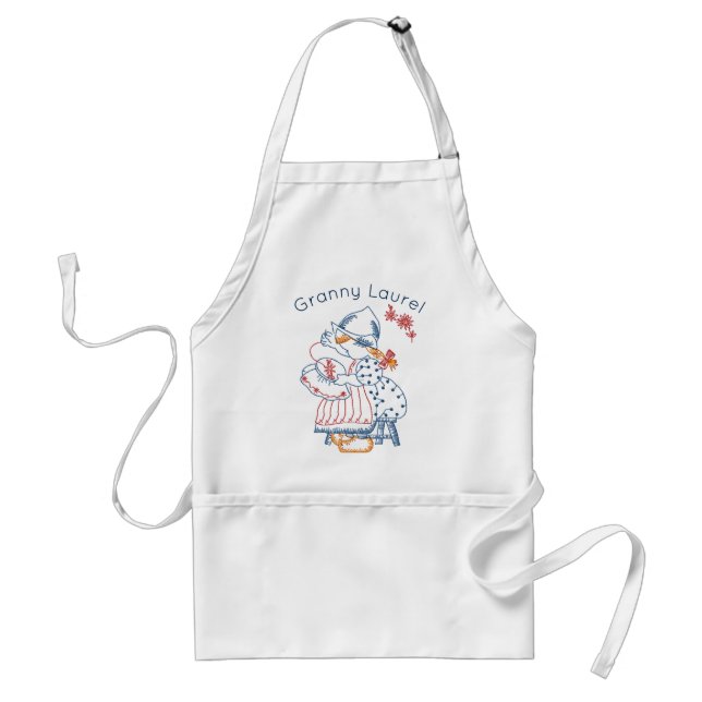 Adorable Personalized Gift for Knitter Grandma Standard Apron (Front)