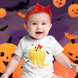 Adorable Personalized Halloween Baby Ghost T-Shirt