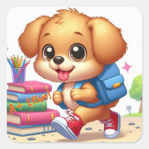 Adorable Personalized Puppy Sticker