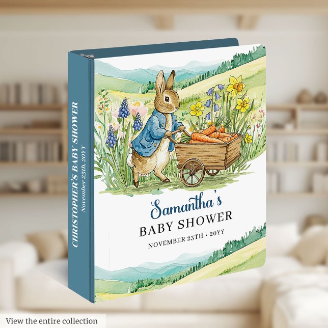 Adorable Peter Rabbit Baby Shower Scrapbook Album Binder (Adorable Peter Rabbit Baby Shower Scrapbook Album)