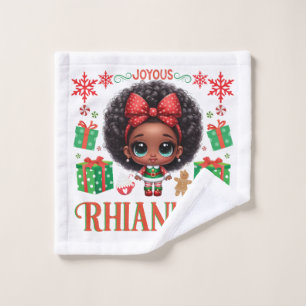Adorable Petite Afro Christmas Elf Girl