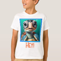 Adorable Petite Tortue de mer Enfants T-shirt modi